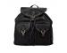 Smooth Buffalo Leather Nappa Leather Lady Backpack Double Pocket Bag